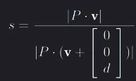 math of defining the scaling value